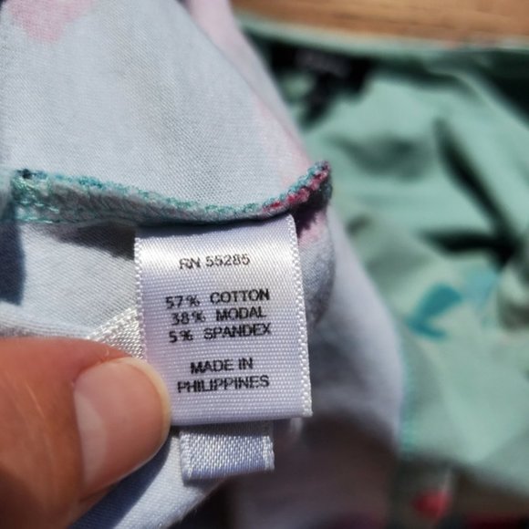 Express Pink Floral Green Tank Top Shelf Bra Poppy Shirt Casual Preppy Pastel XS - Picture 5 of 8